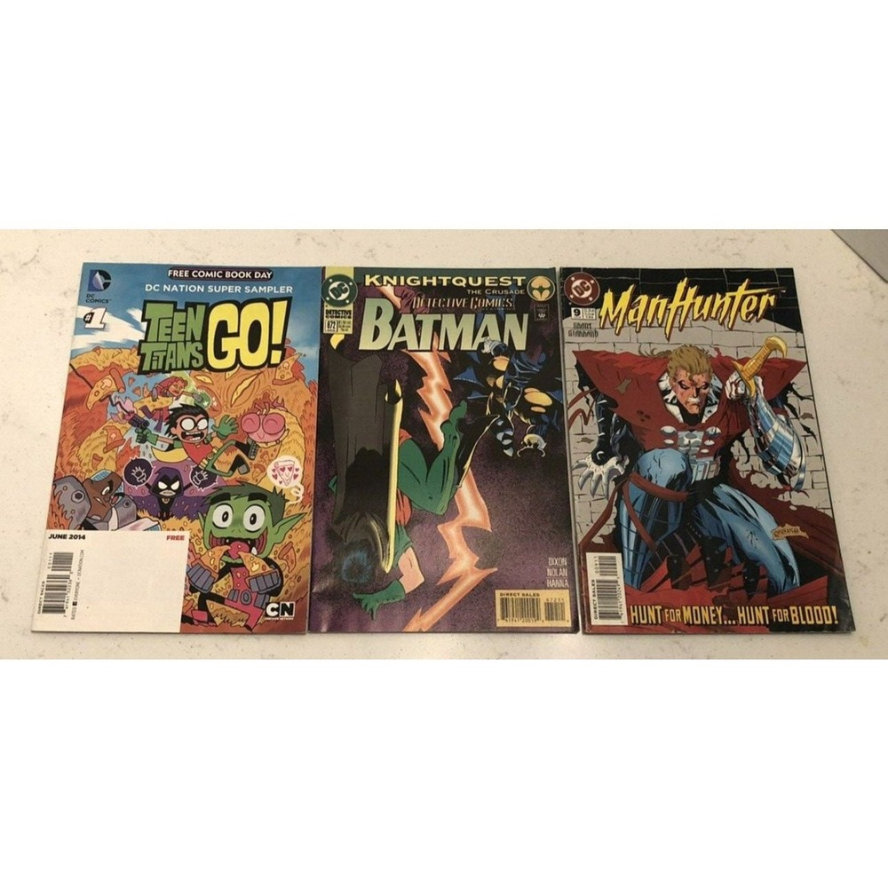 DC Comics Lot of 3 Teen Titans GO #1 Man Hunter #9 Batman Detective #872